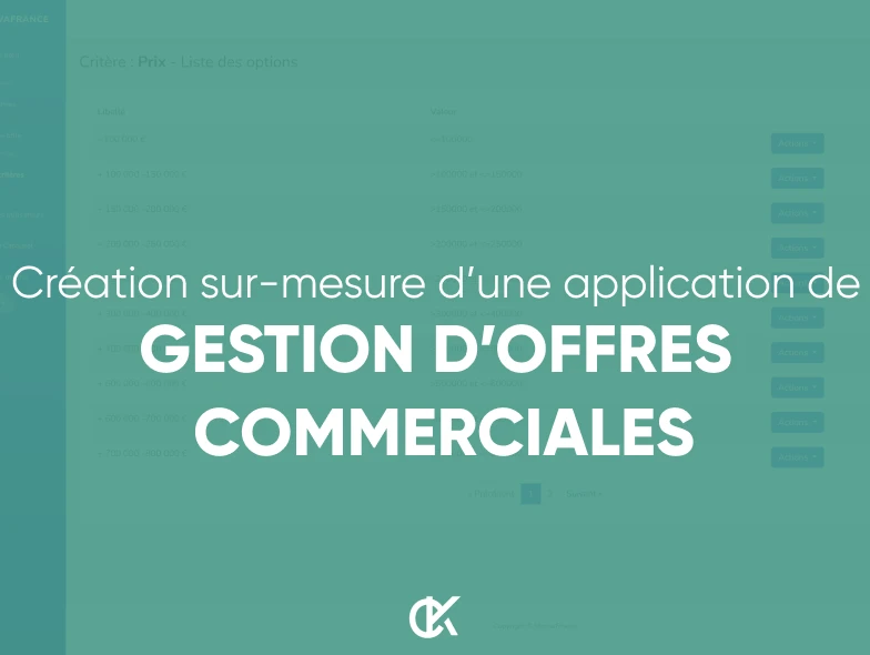 Application web de gestion d'offres commerciales