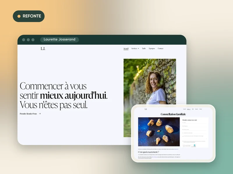 Refonte du site web de Laurette Josserand
